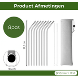 RVS Rietjes Set (8 - delig) - My Green Deal