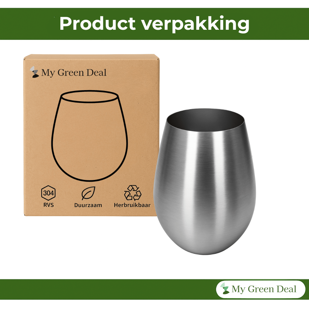 RVS Tumbler – Drinkbeker voor Wijn & Cocktails - My Green Deal