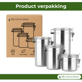 RVS Voorraadbussen Set – 4 stuks - My Green Deal