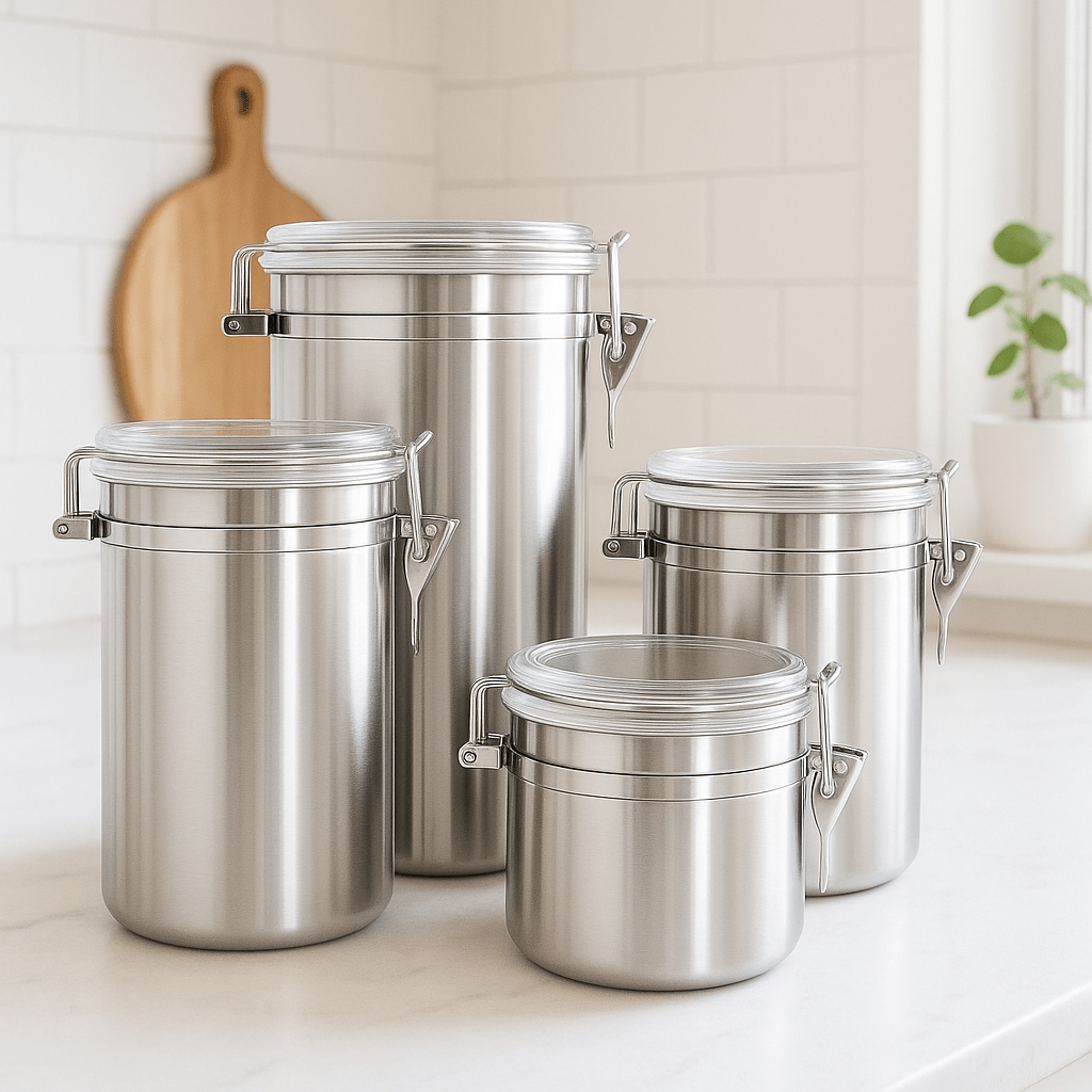 RVS Voorraadbussen Set – 4 stuks - My Green Deal