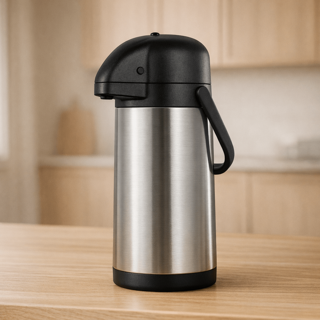 Retourdeal - RVS Thermoskan met pomp 3L - My Green Deal