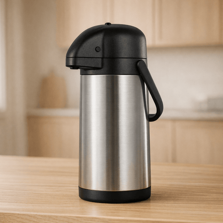 Retourdeal - RVS Thermoskan met pomp 3L - My Green Deal