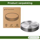 Luxe Kleine RVS Borden Set (4-delig) - 14cm