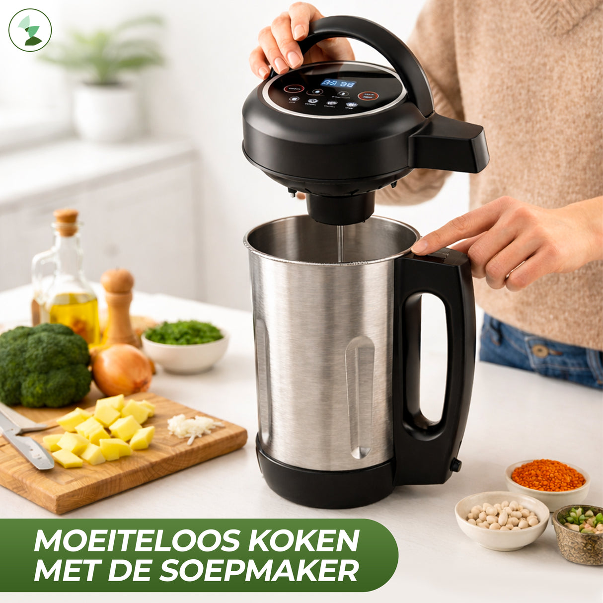 Soepmaker - 2L - 1000 Watt - 6 programma's - My Green Deal
