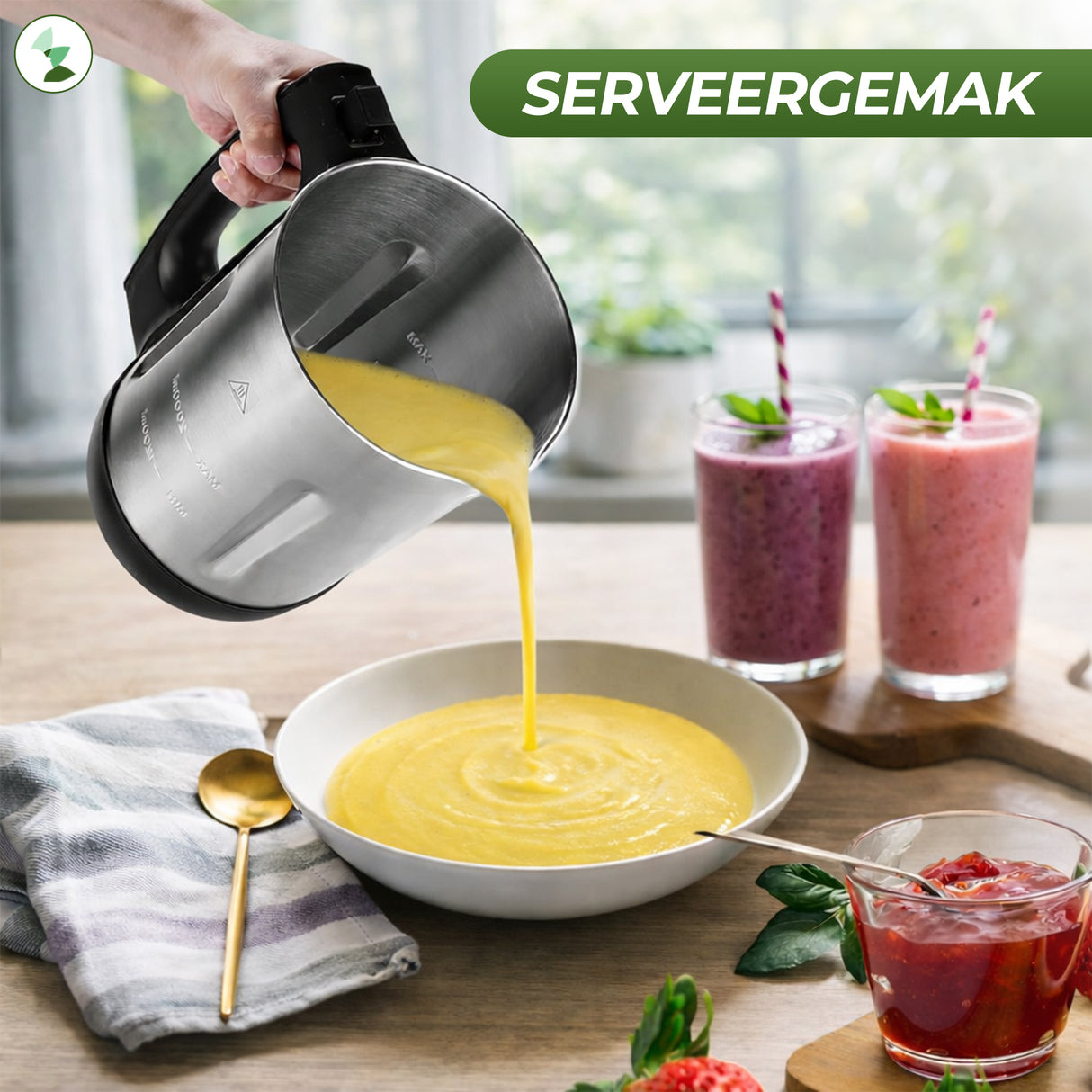 Soepmaker - 2L - 1000 Watt - 6 programma's - My Green Deal