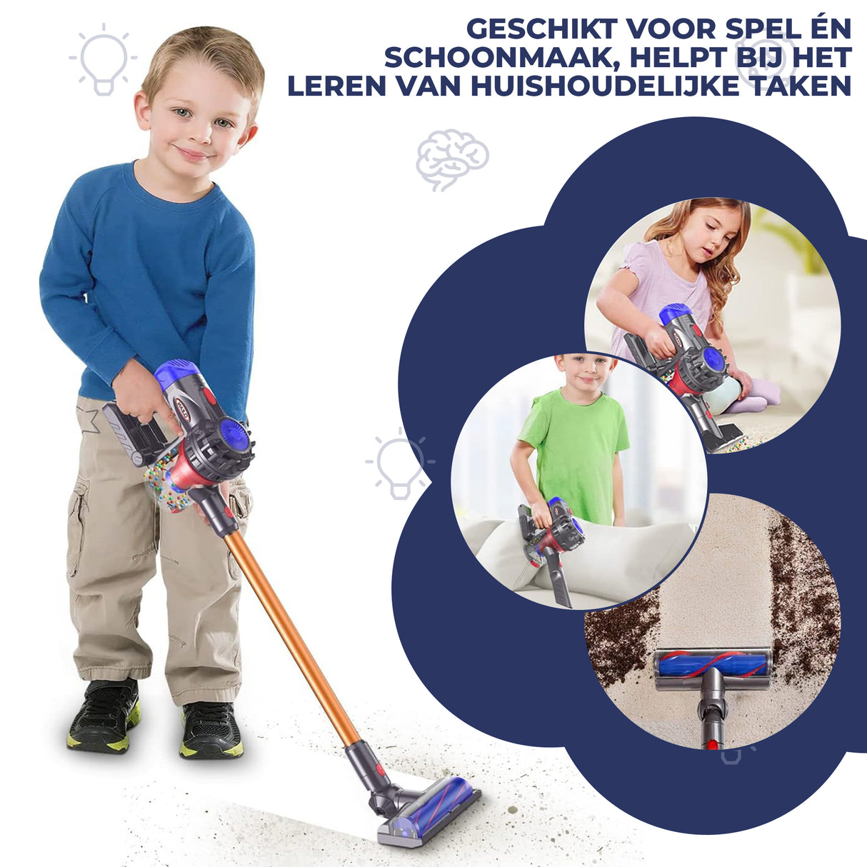 My Green Deal - Speelgoed Stofzuiger - Kinderstofzuiger - Speelgoed Schoonmaakset