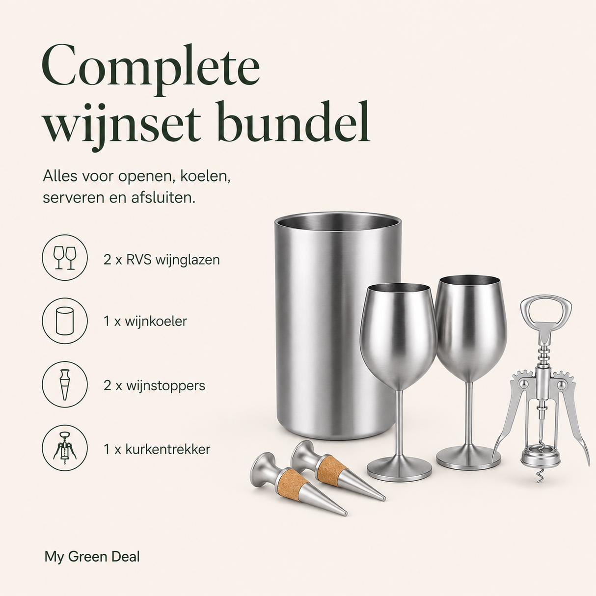 RVS Wijn bundel