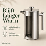 RVS French press 600ml - My Green Deal