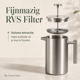 RVS French press 600ml - My Green Deal