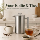 RVS French press 600ml - My Green Deal