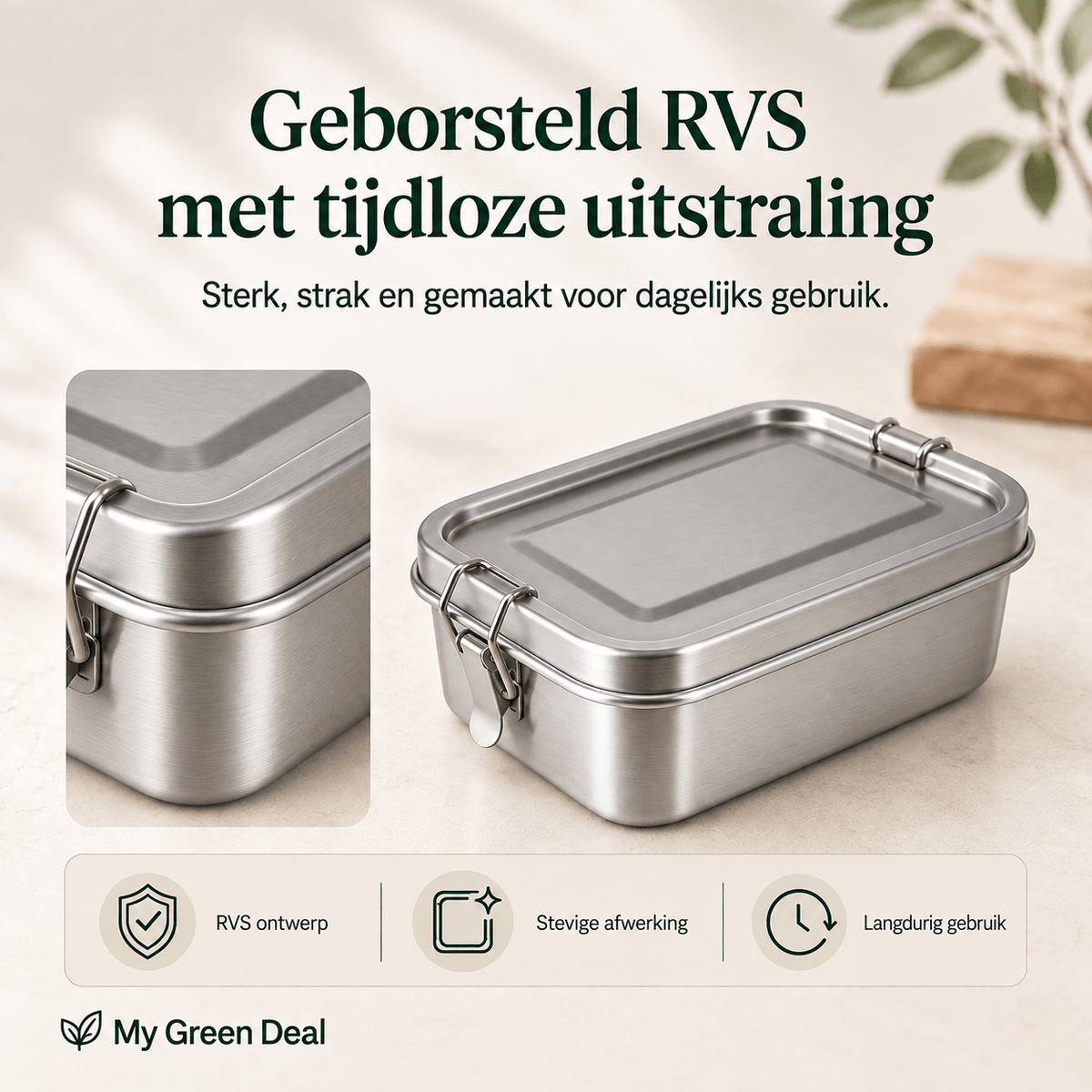 RVS Lunchbox 600ml - My Green Deal