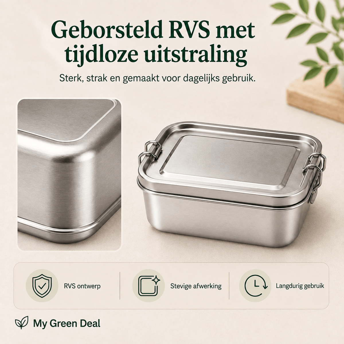 RVS Lunchbox 800ml - My Green Deal