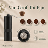 RVS Koffiemolen Handmatig Zwart - My Green Deal