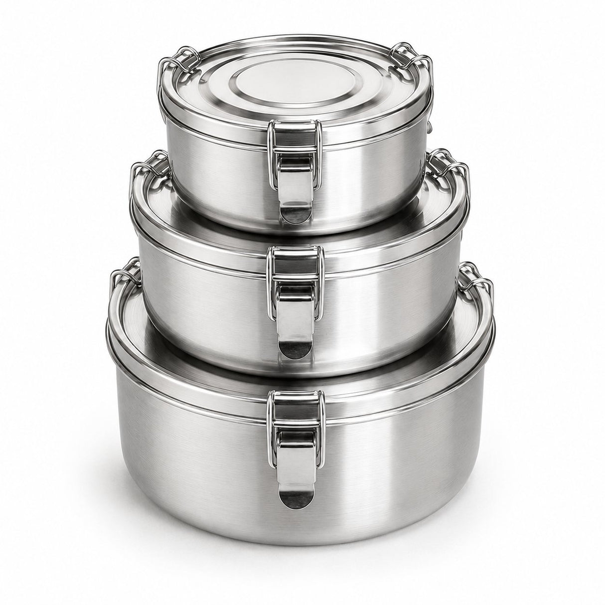 RVS Lunchbox rond– Set van 3 - My Green Deal