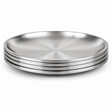 Luxe grote RVS borden set 4-delig 26 cm - My Green Deal