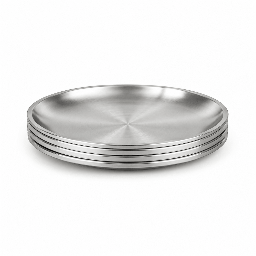Retourdeal - Luxe RVS Borden Set (4-delig) - 20cm