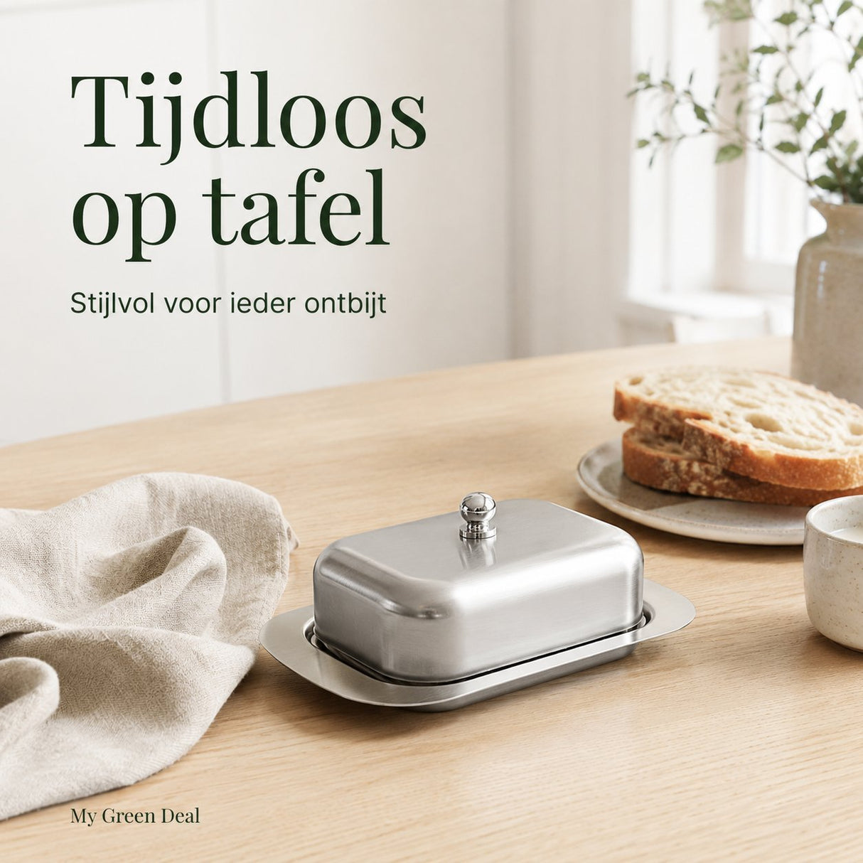 RVS Botervloot met Deksel - My Green Deal
