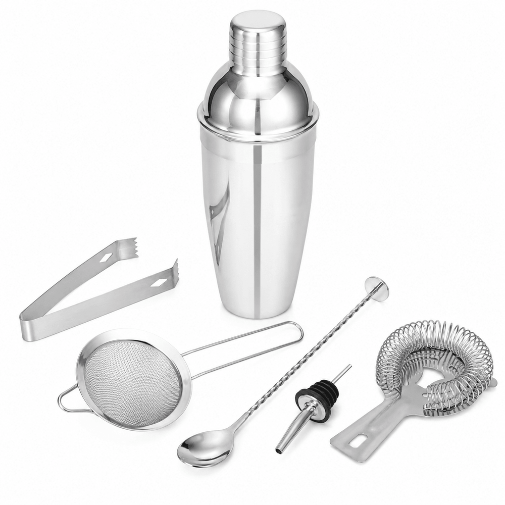 Retourdeal - RVS Cocktailset 6-delig