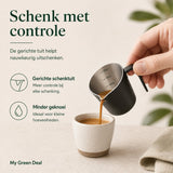 RVS Espresso Schenkkan Zwart - 100ml - My Green Deal