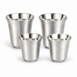 RVS koffiekopjes set - zilver
