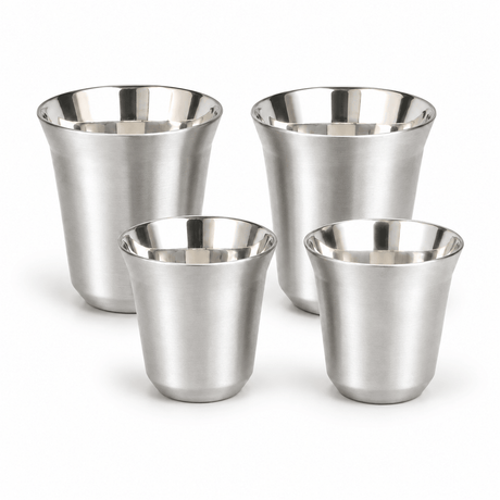 RVS koffiekopjes set - zilver - My Green Deal
