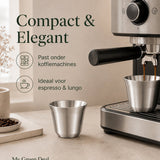RVS Koffiebekers Zilver Set van 2 – 163 ml - My Green Deal
