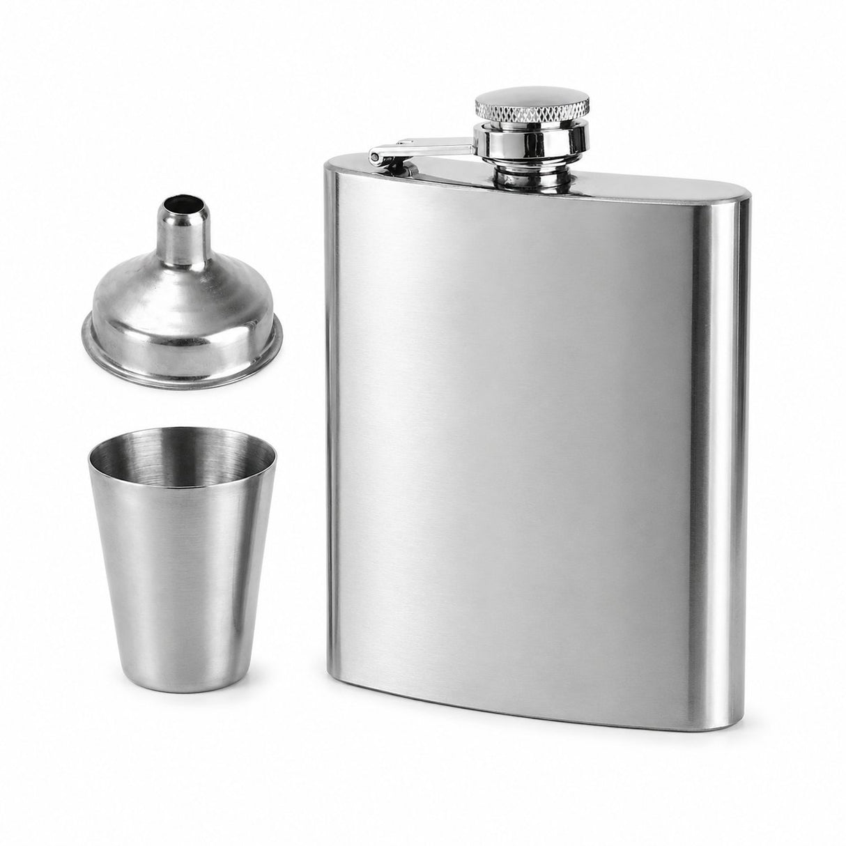 RVS Heupfles 180ml met trechter - My Green Deal