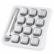 RVS IJsblokjes Set – 12 stuks met Tang - My Green Deal