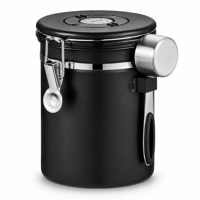 RVS Koffie Bewaarbus 1.8L Zwart - My Green Deal