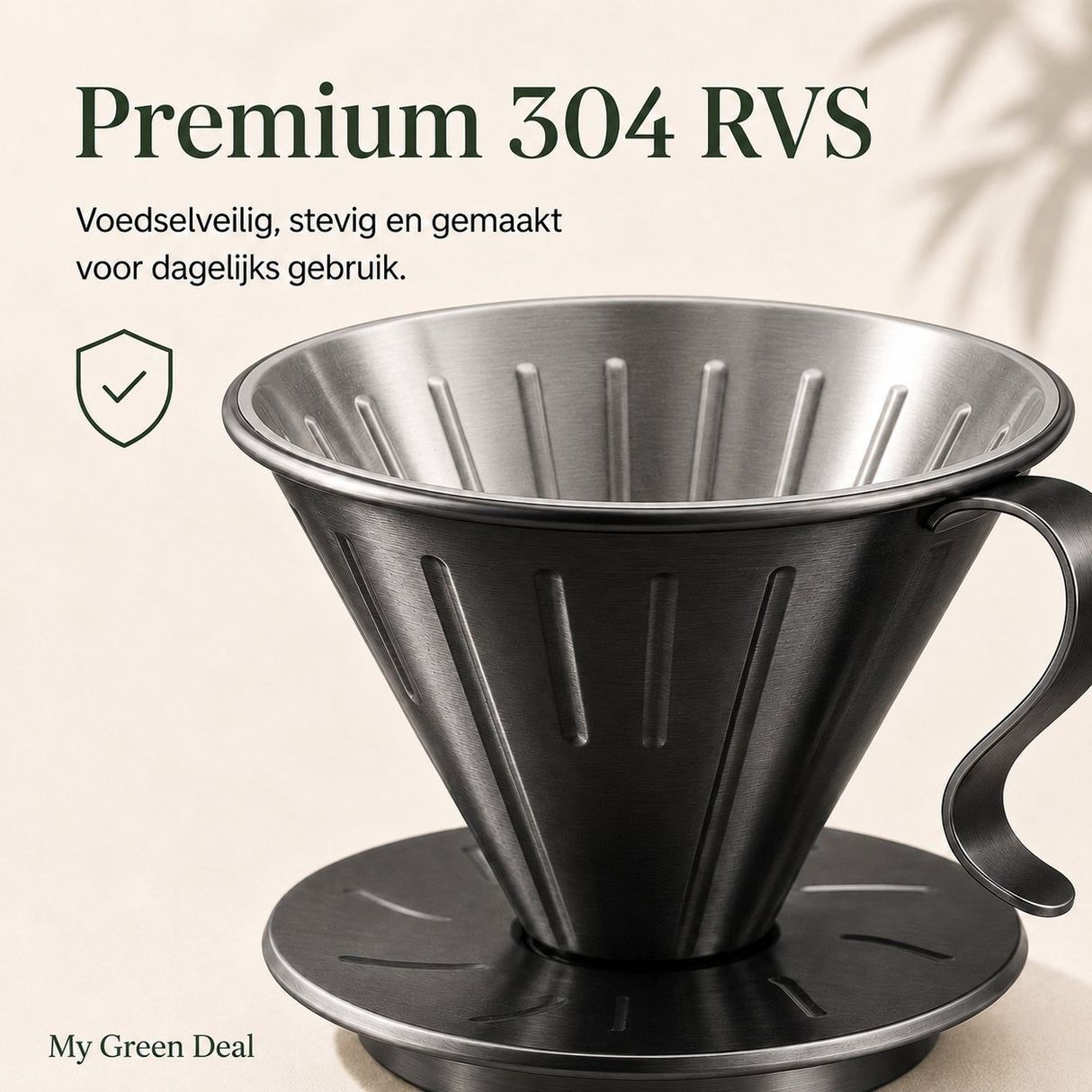 RVS Koffiefilter zwart - My Green Deal