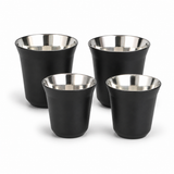 RVS koffiekopjes set - zwart