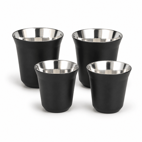 RVS koffiekopjes set - zwart - My Green Deal