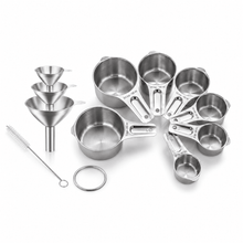 RVS Maatbeker & Trechter Set – 11-delig