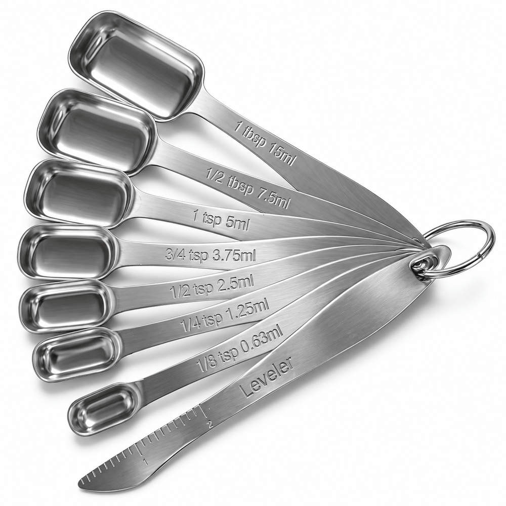 Retourdeal - RVS Maatlepels Set 8-delig