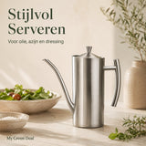 RVS olijfoliekan Zilver - My Green Deal