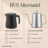 RVS Thee / Koffiekan zilver 600ml - My Green Deal