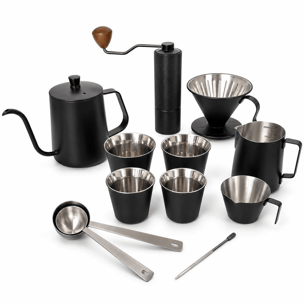 Retourdeal - RVS koffiebundel XL - Zwart