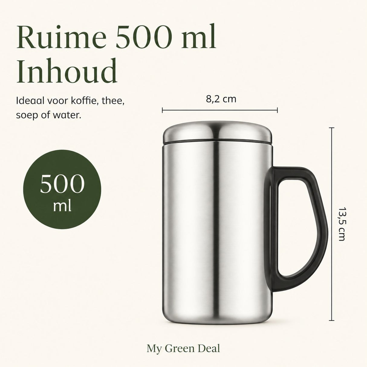 RVS Thermosbeker 500ml - My Green Deal