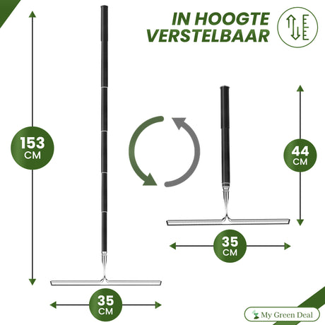 My Green Deal - Aftrekker Douche - Douchewisser Zwart Uitschuifbaar