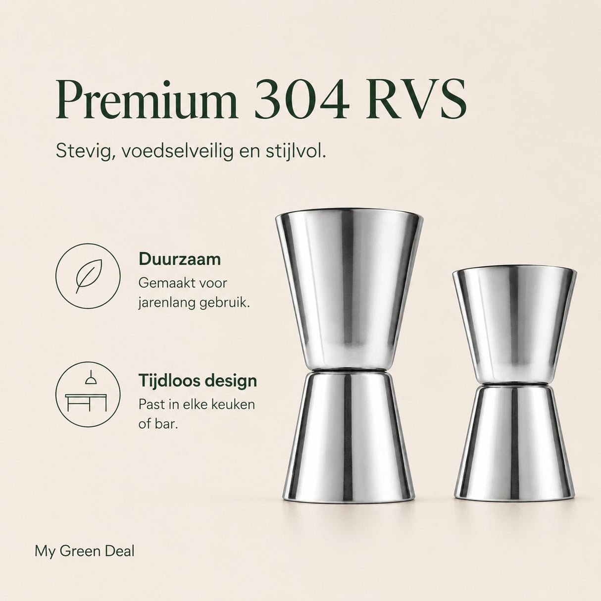 RVS Barmaatje set van 2 - My Green Deal