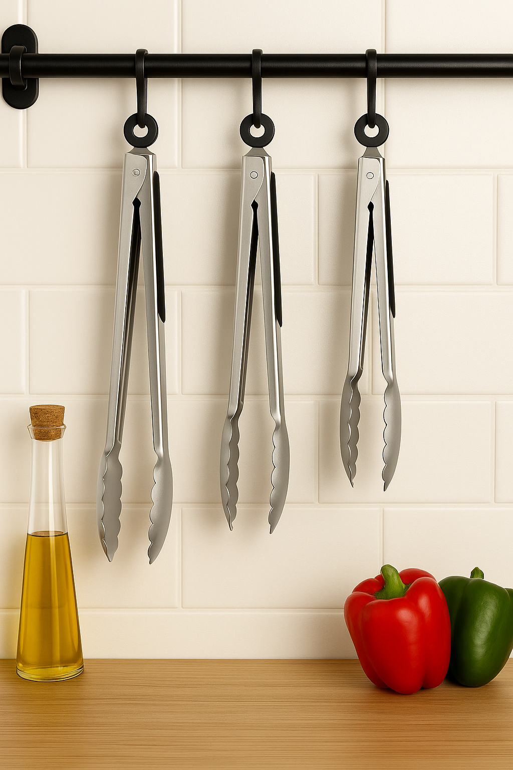 My Green Deal – RVS Keukentangen Set 3-delig – Roestvrijstalen Voedseltangen met Siliconen Grip – Duurzame Keukentang Set voor Koken & BBQ