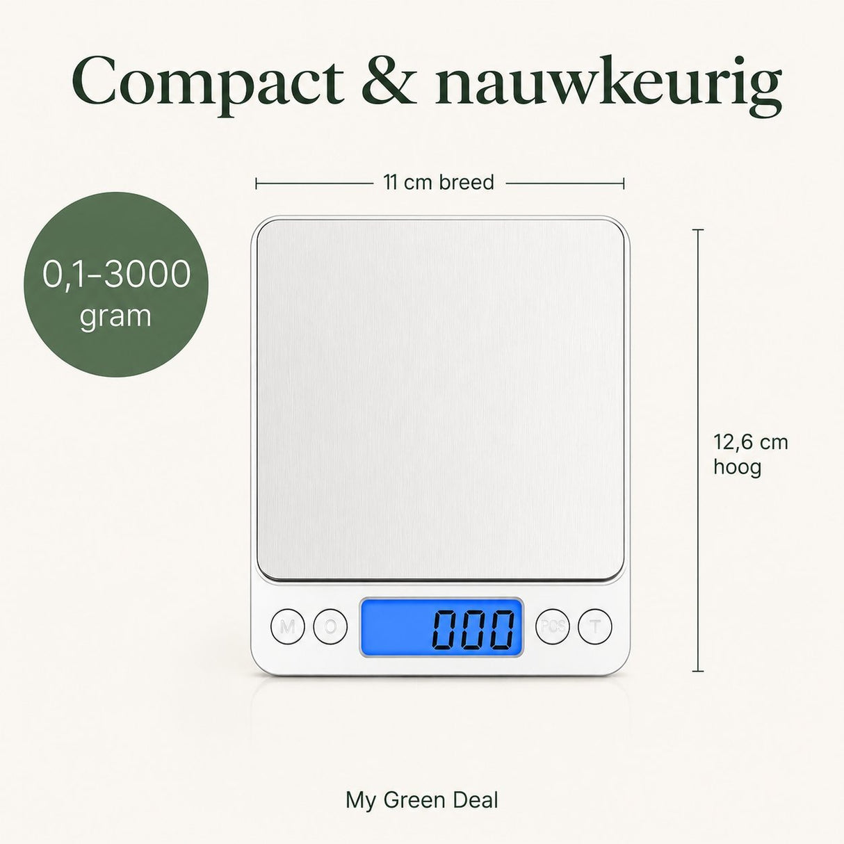 RVS Digitale Precisie Weegschaal - My Green Deal