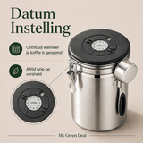 RVS Koffie Bewaarbus 1.8L Zilver - My Green Deal