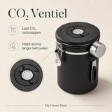 RVS Koffie Bewaarbus 1.8L Zwart - My Green Deal