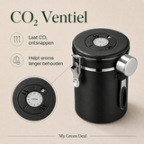 RVS Koffie Bewaarbus 1.8L Zwart - My Green Deal