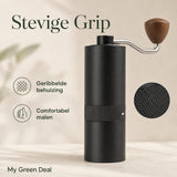 RVS Koffiemolen Handmatig Zwart - My Green Deal