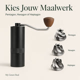 RVS Koffiemolen Handmatig Zwart - My Green Deal