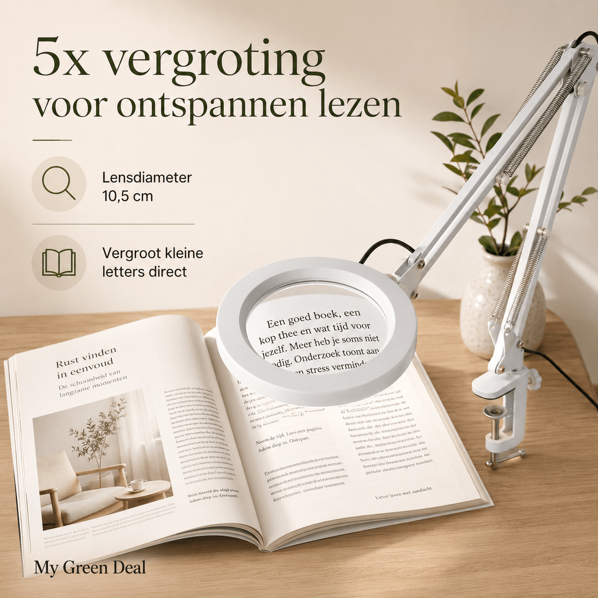 Loeplamp met led verlichting - Wit - My Green Deal