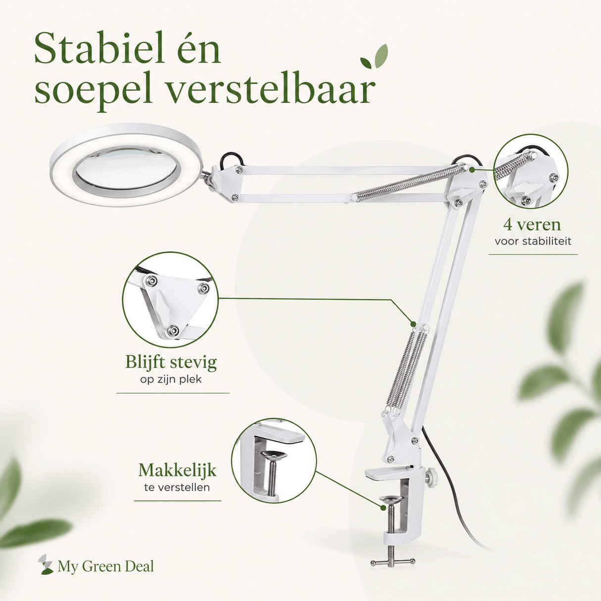 Loeplamp met led verlichting - Wit - My Green Deal