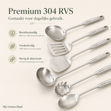 RVS Keukengerei set met houder